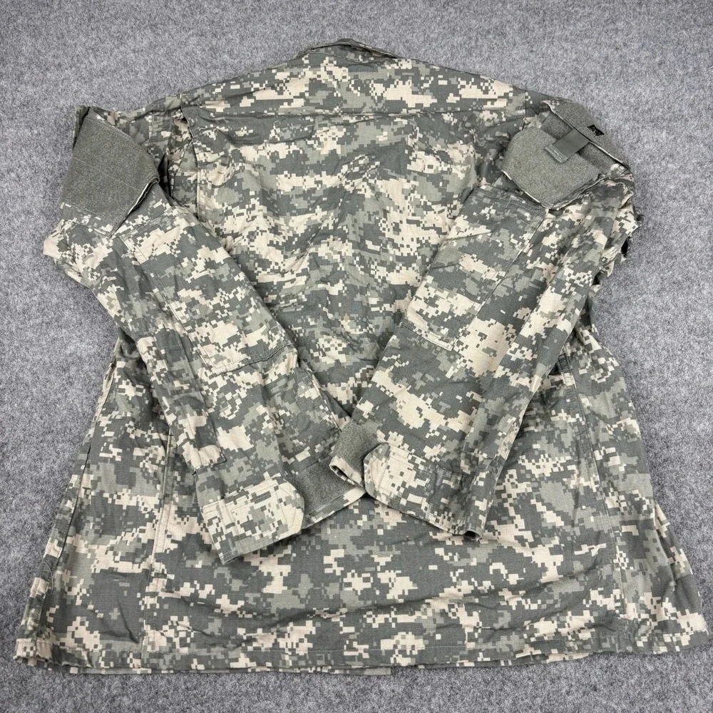 Army Combat Jacket Medium Regular Digital Camo Ripstop Uniform Military Full Zip